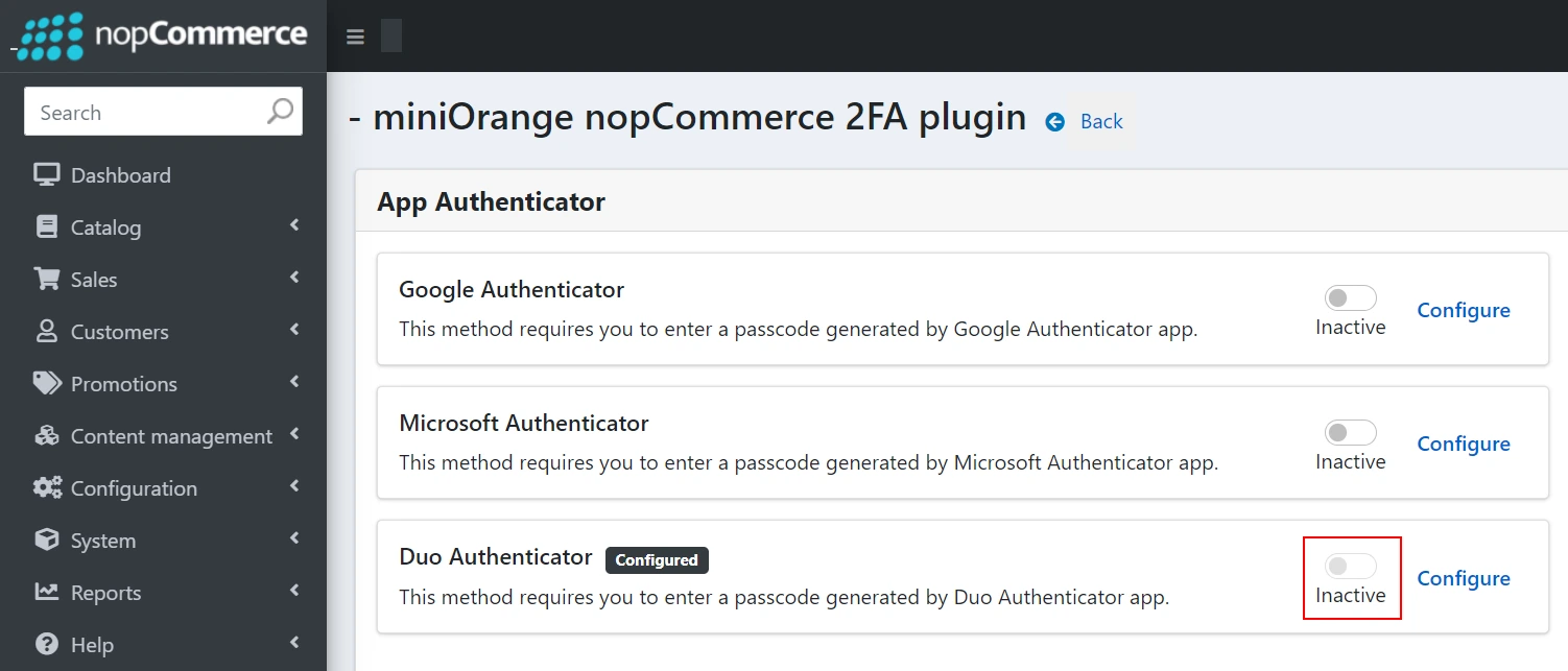 nopCommerce Two-factor Authentication using Duo Authenticator | nopCommerce 2FA - Verify Duo Authenticator Passcode