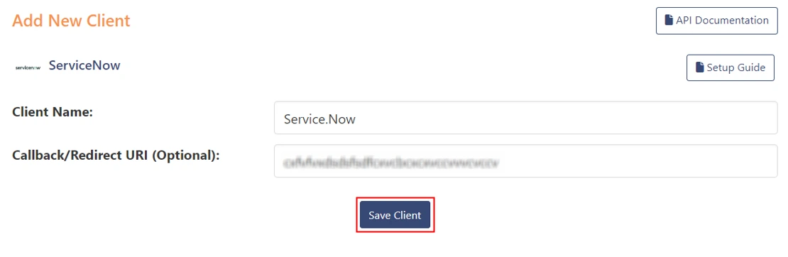 OAuth server Single Sign-On(SSO)WordPress- Servicenow SSO Authorized Redirect URI 
