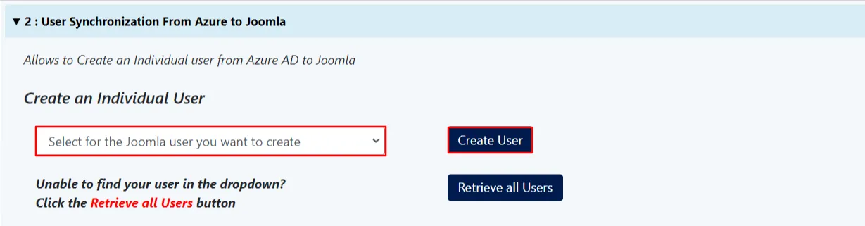 Azure AD user sync with Joomla - testconfig