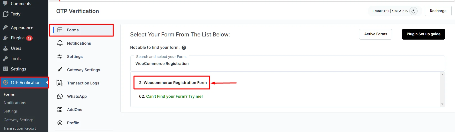 OTP Verification WooCommerce Registration Form Section