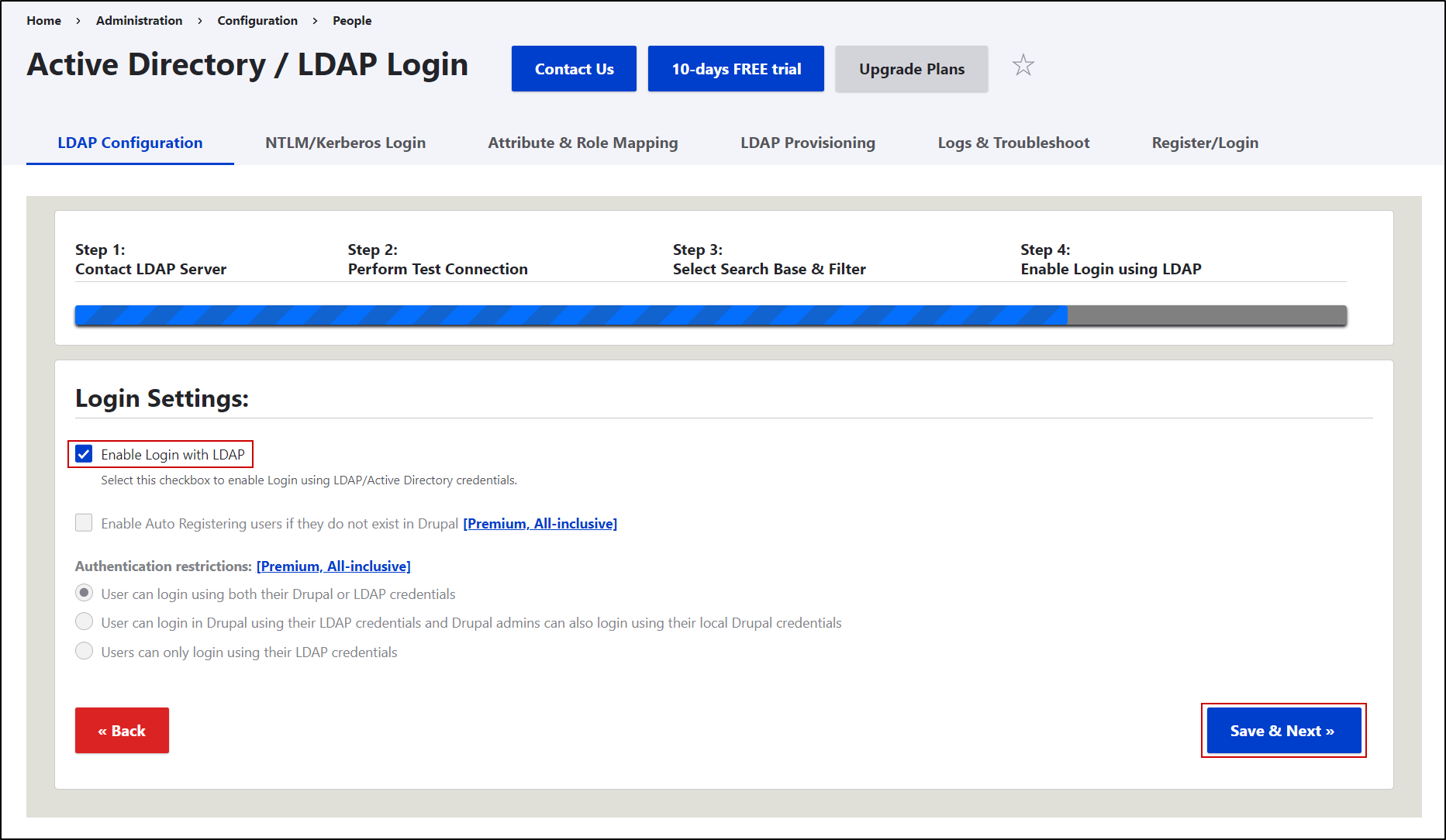 Drupal LDAP Login and Active Directory SSO Enable Login with LDAP