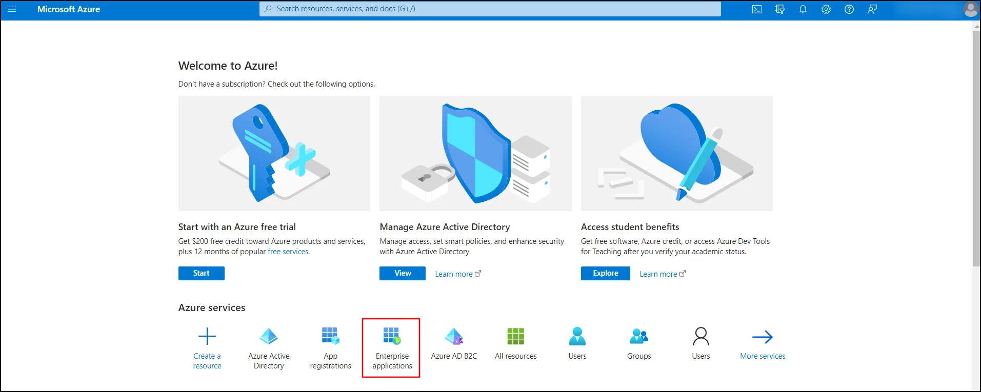 Microsoft-Azure-Select-Enterprise-Anwendung