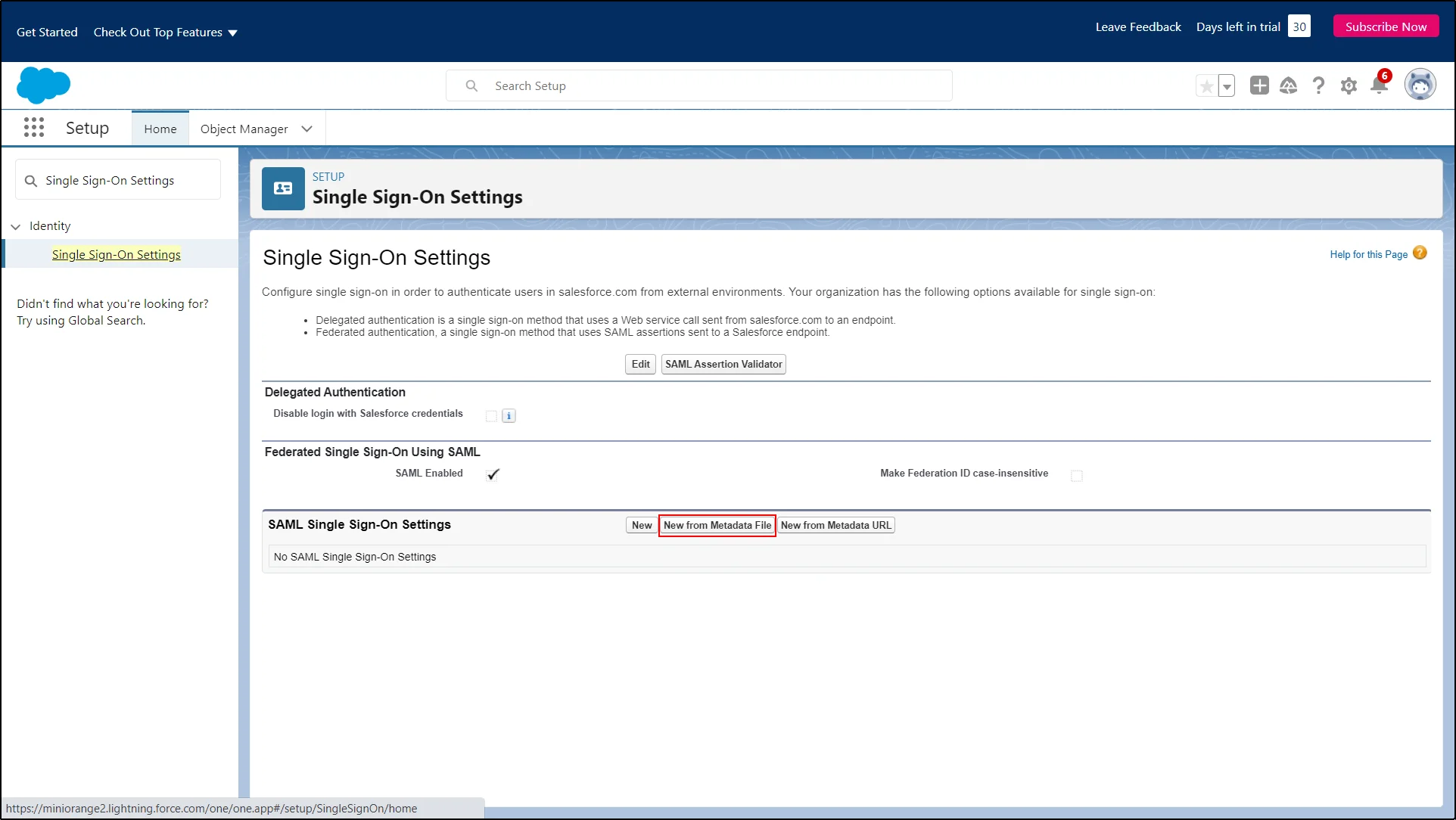 Salesforce-as-SP-Add-New-Provider-from-Metadata