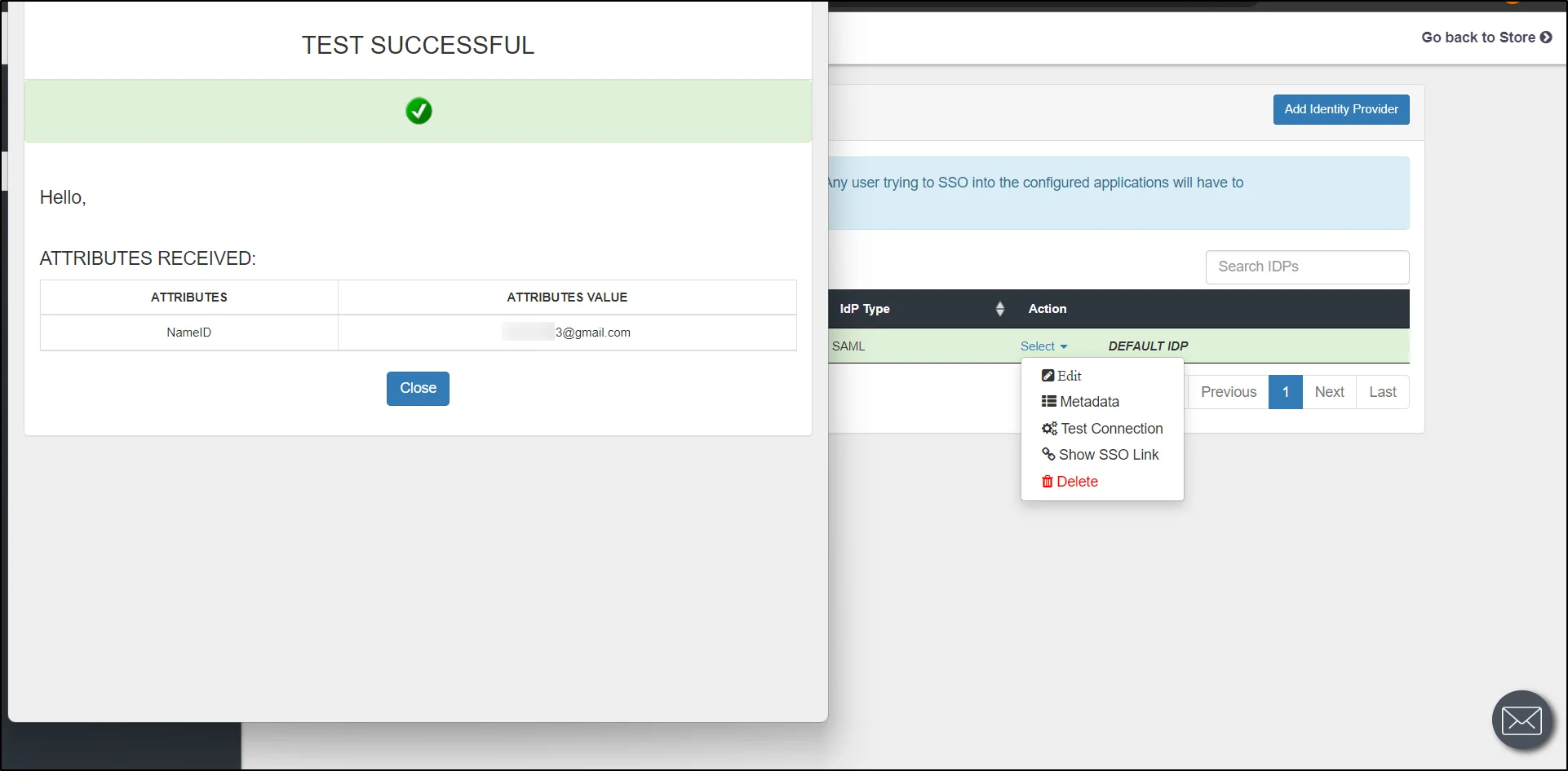 Shopify-Store-SAML-SP-Single-Sign-On-Test-Connection-is-Successfull