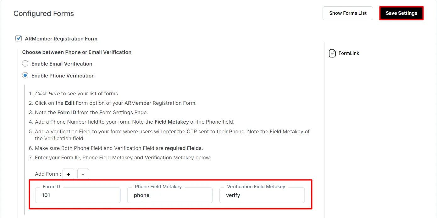 ARMember Registration form email field metakey