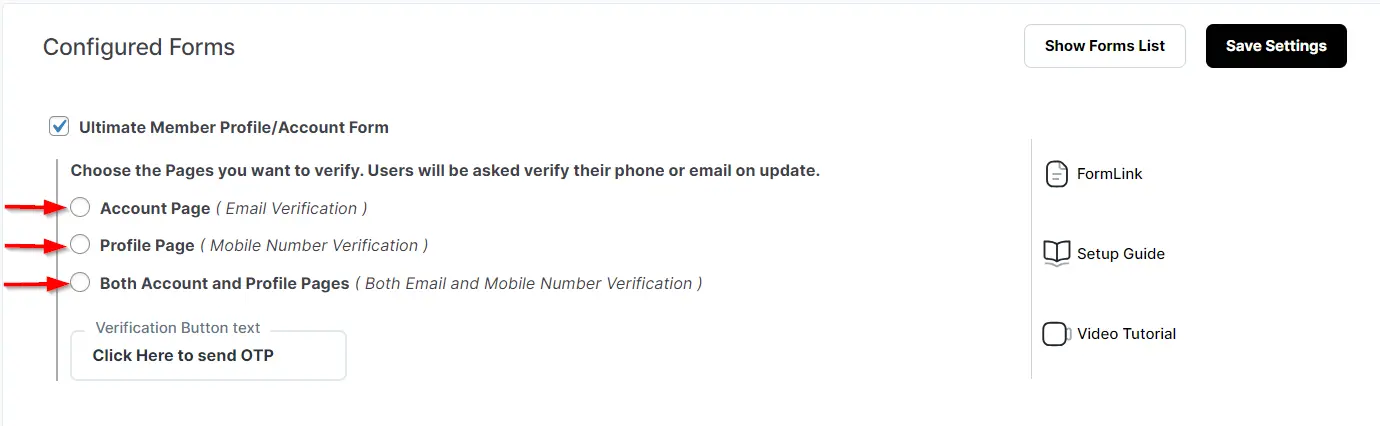 WordPress Default/TML Registration Forms - enable phone verification