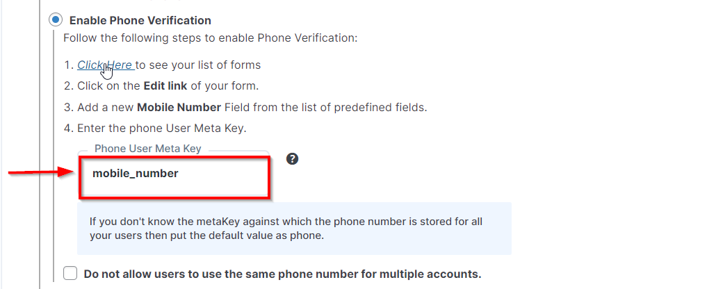 Ultimate Member Registration Forms - enable phone verification