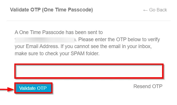wordpress default registration form - Add Enter the OTP here field