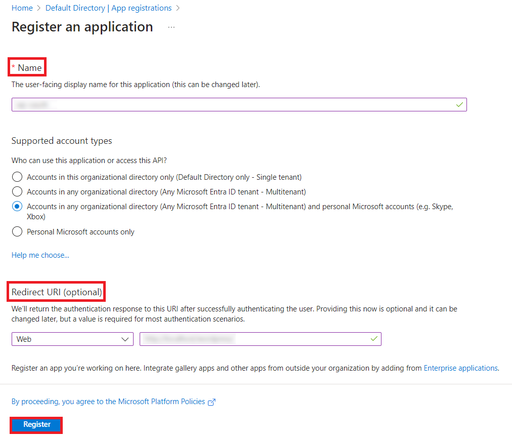 Authentification unique avec Microsoft Entra ID (Azure AD) - WordPress OAuth - Créer