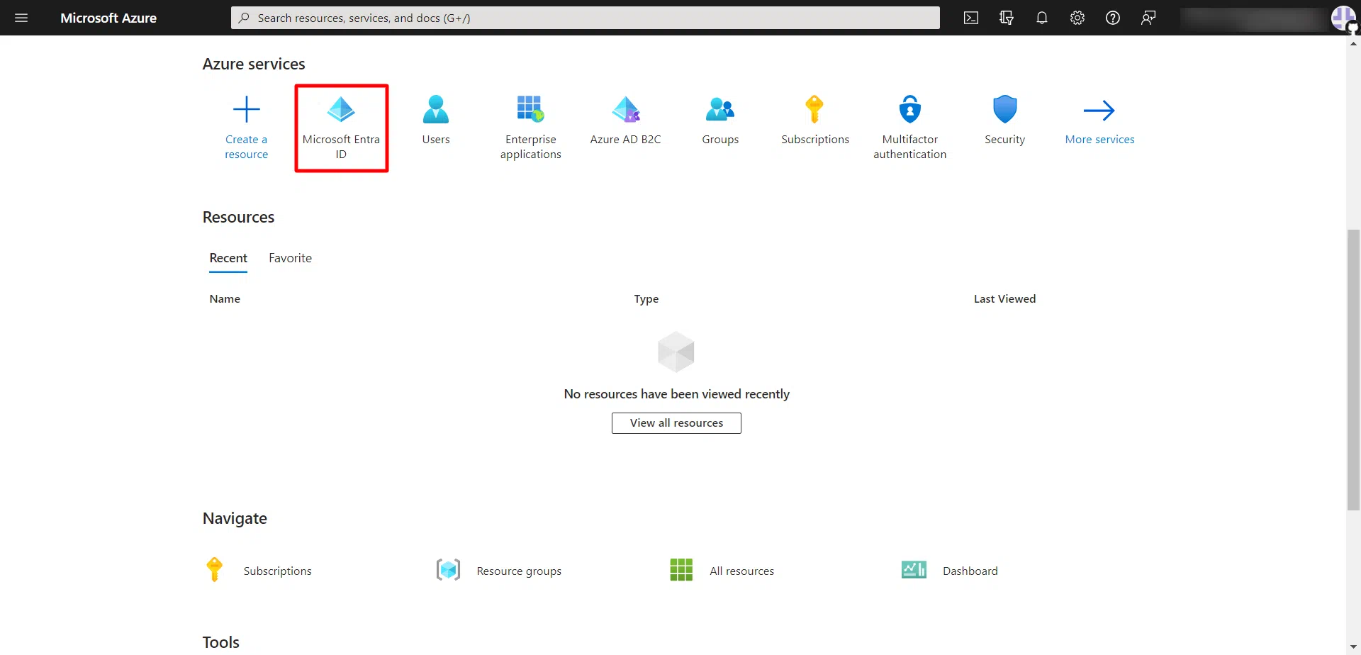 Azure AD user sync with Joomla - Home Screen