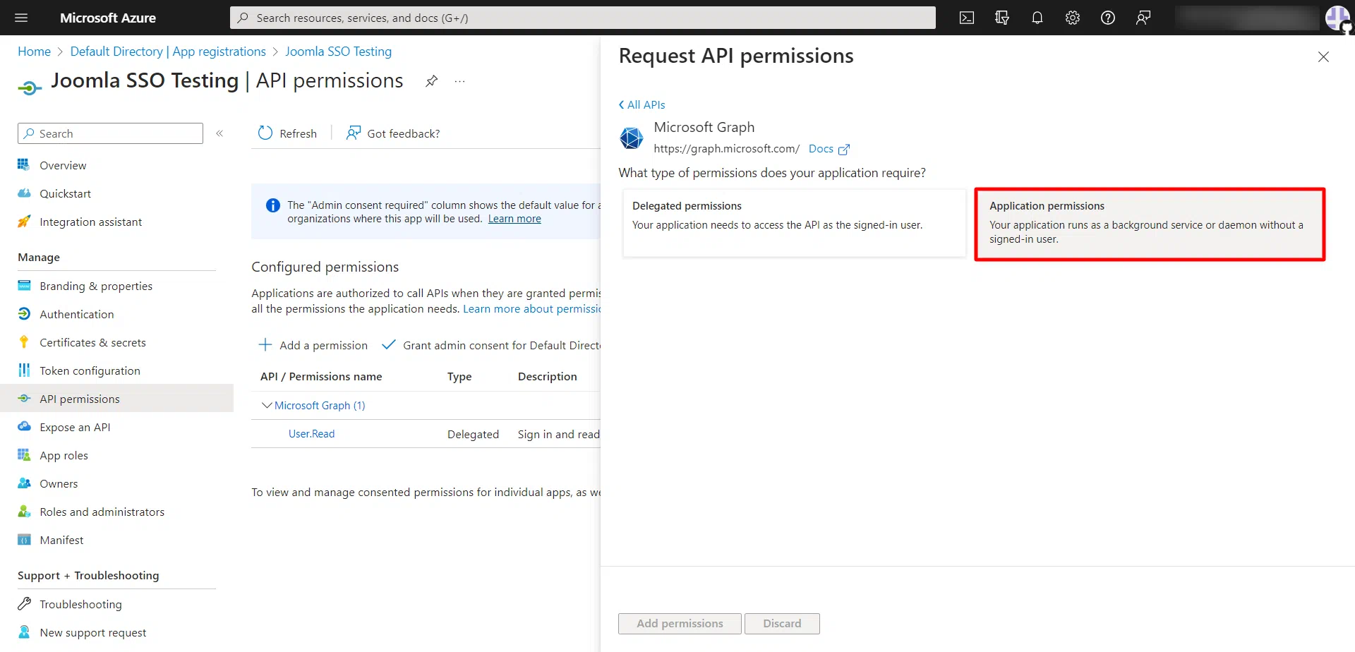 Azure AD user sync with
      Joomla -Microsoft APIs 