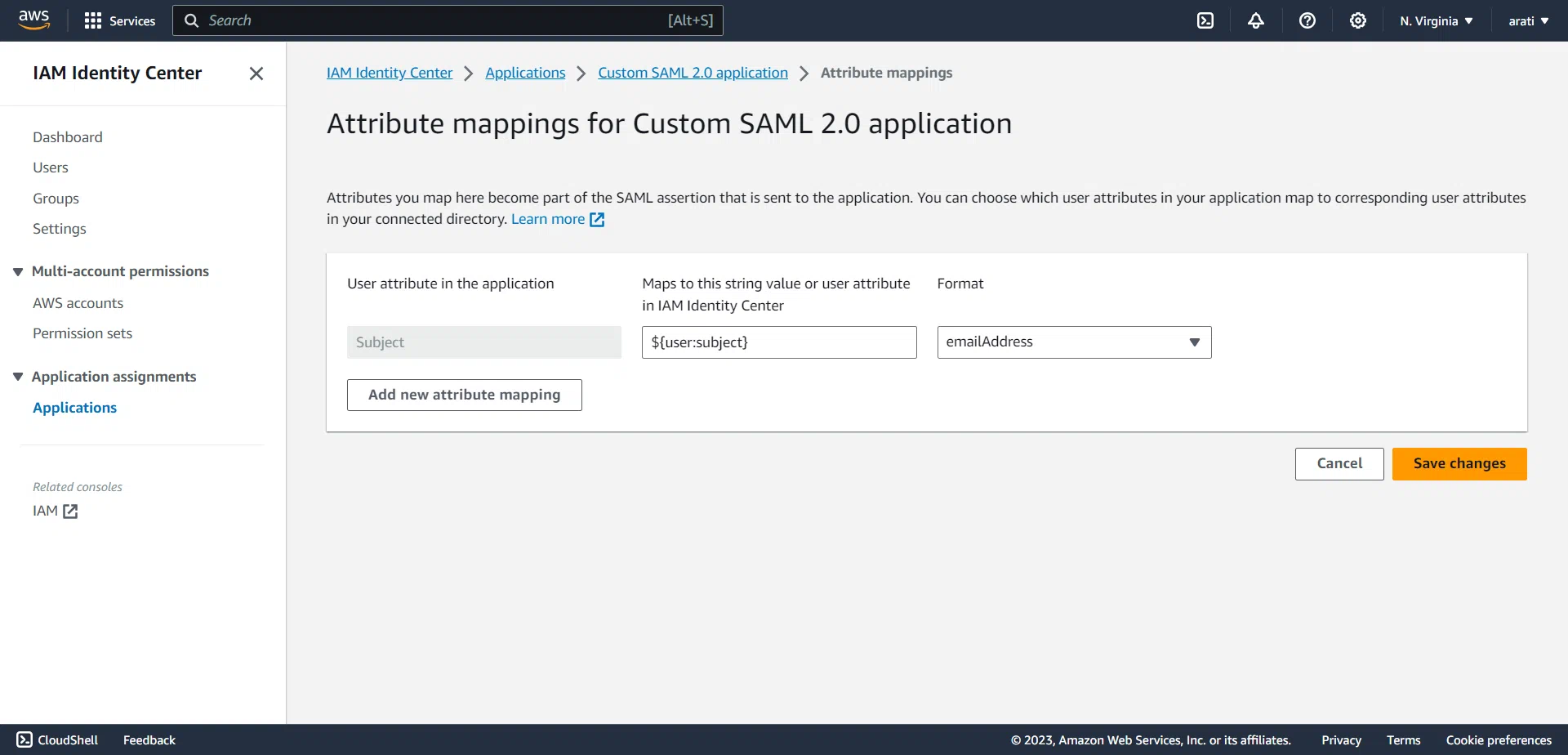 AWS Single Sign-On (SSO) into Joomla Edit attribute mapping