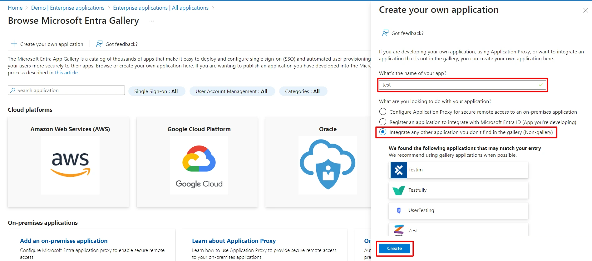 configure WP Azure Single Sign On | Add Non-Gallery Application