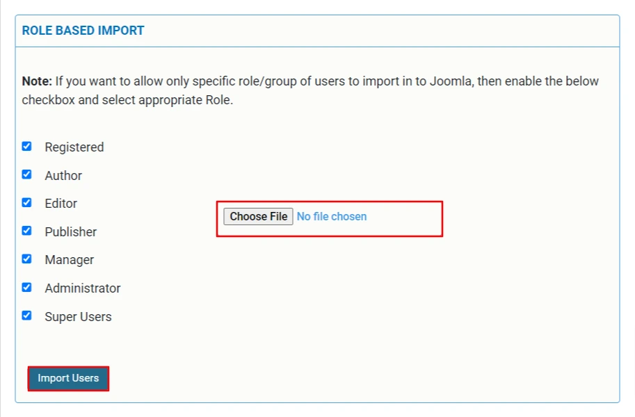 Joomla Joomla Import Export Users, 