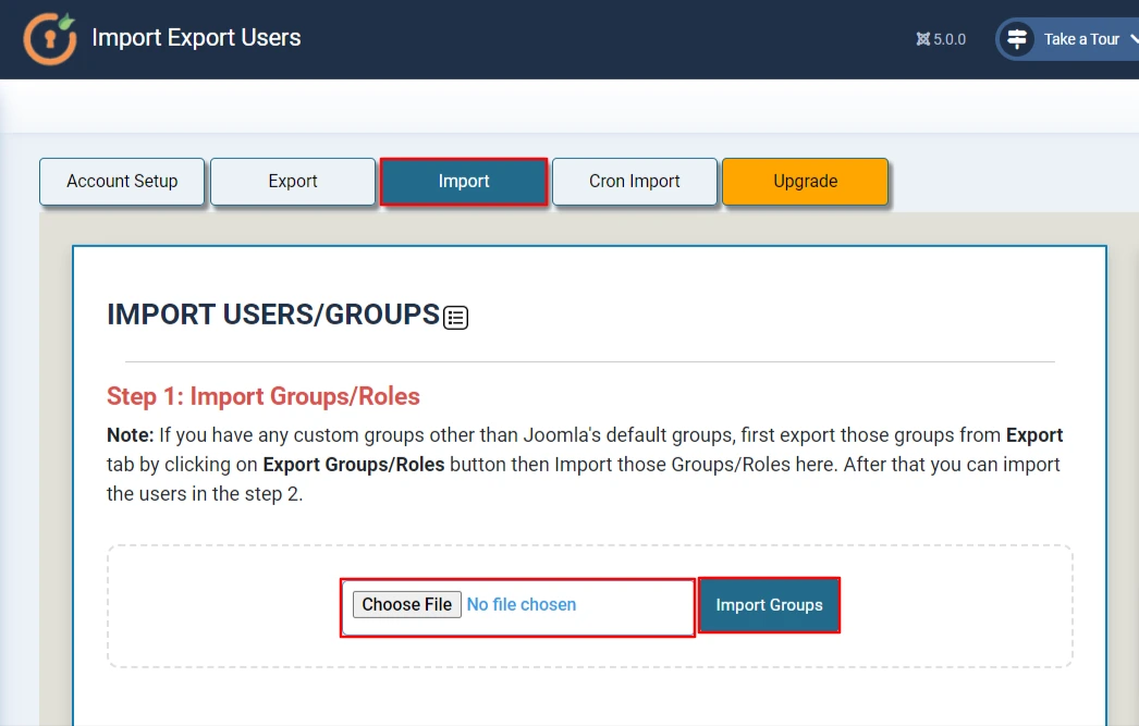 Joomla-Import-Export-Benutzer,