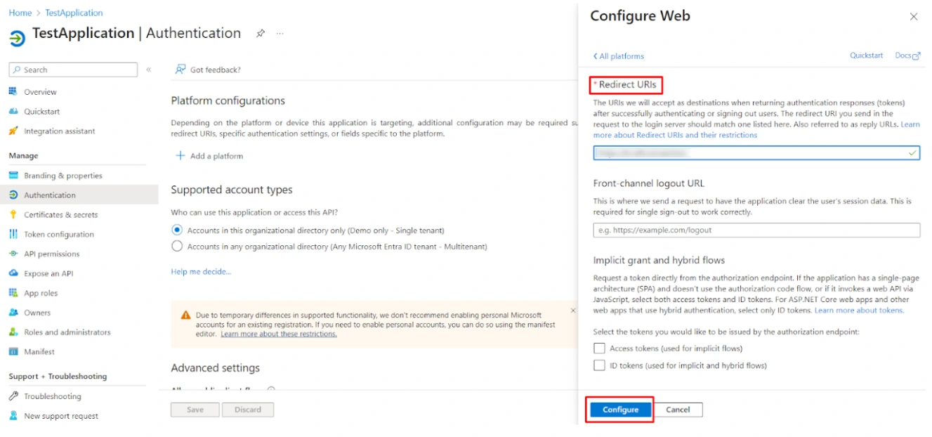 Wordpress azure ad/b2c integrations | New Application