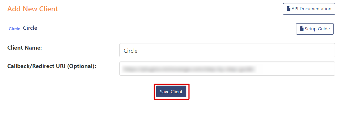 OAuth-Server Single Sign-On (SSO)WordPress-Circle SSO Authorized Redirect URL