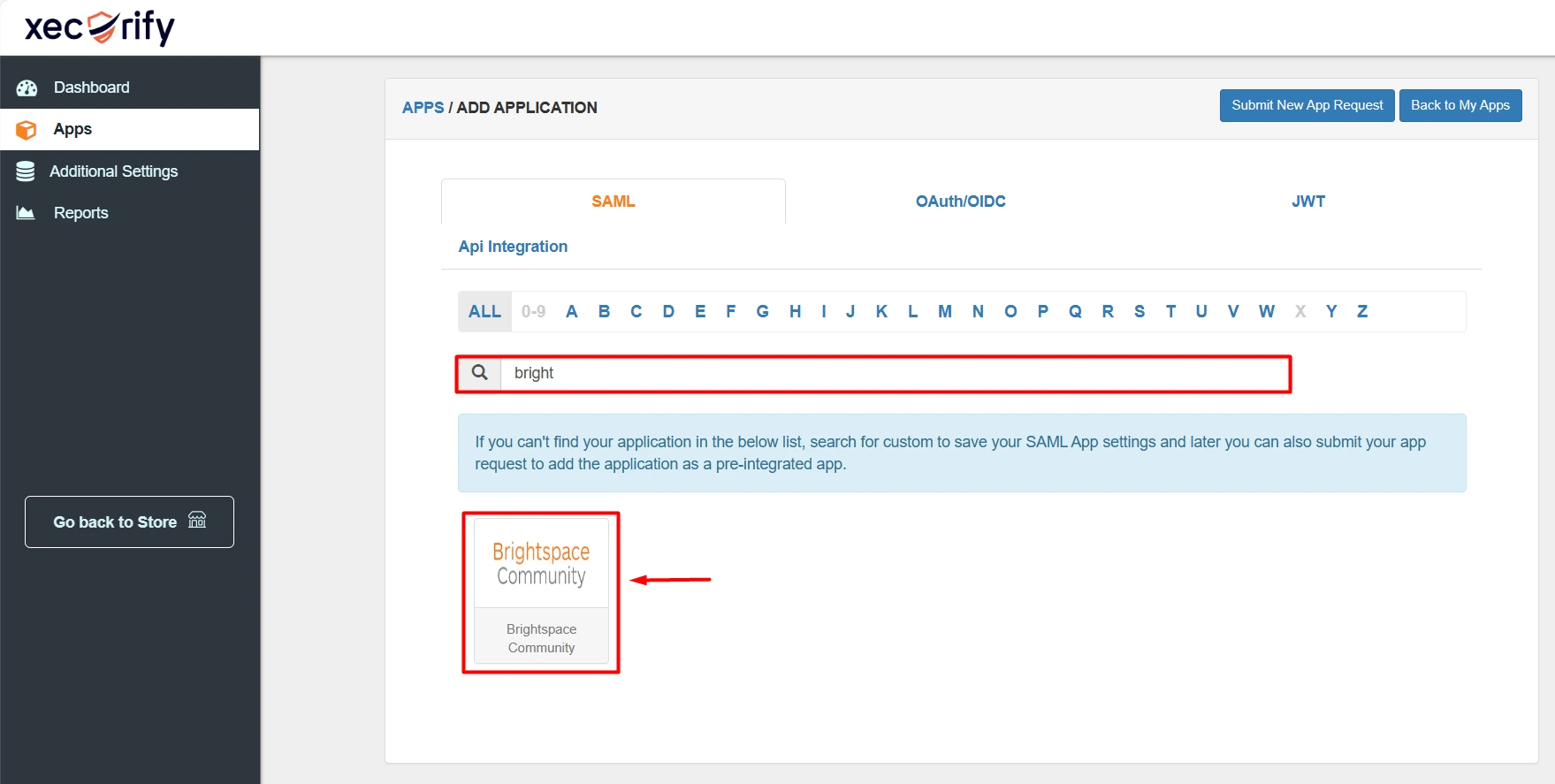 miniOrange Brightspace SSO using Shopify as IDP - Select Brightspace