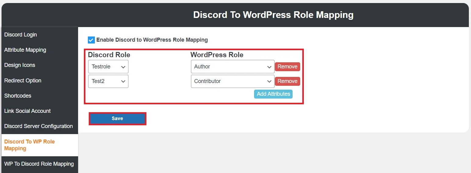 WordPress discord plugin - map the roles - 