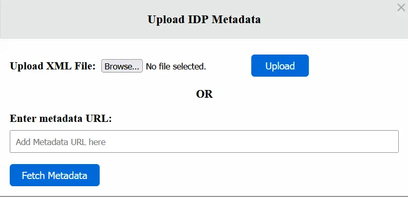 Inicio de sesión único (SSO) de DNN SAML utilizando miniOrange como IDP: carga de metadatos manualmente