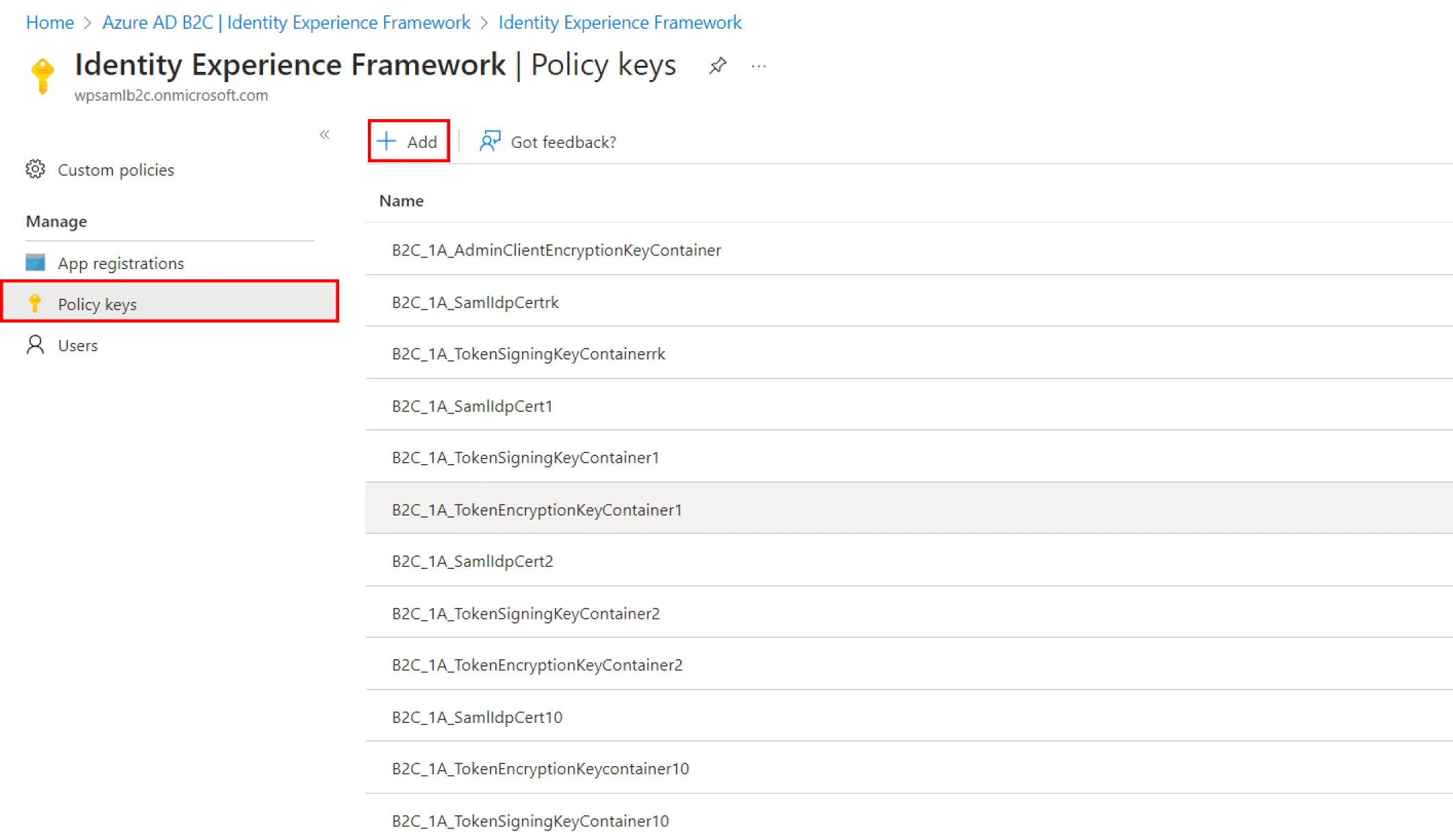 Azure B2C moodle SSO - Inicio de sesión único (SSO) de Azure en moodle - Claves de política