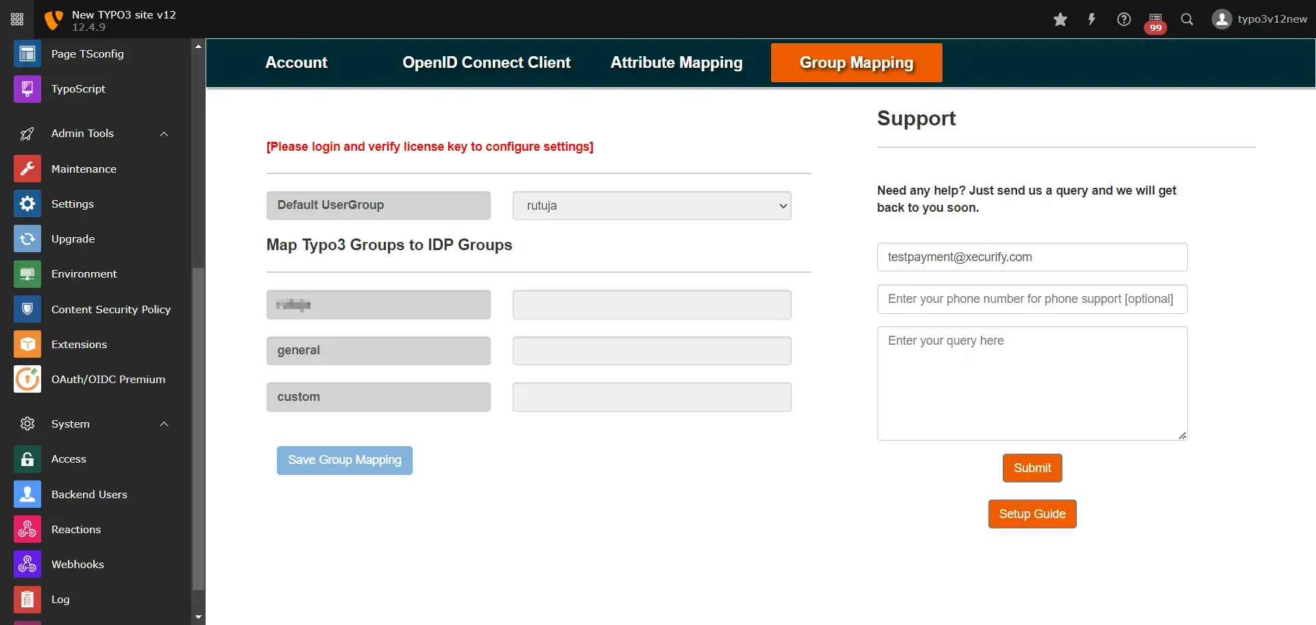 Onelogin Typo3 SSO - Onelogin Single Sign-On(SSO) Login in Typo3 - role mapping