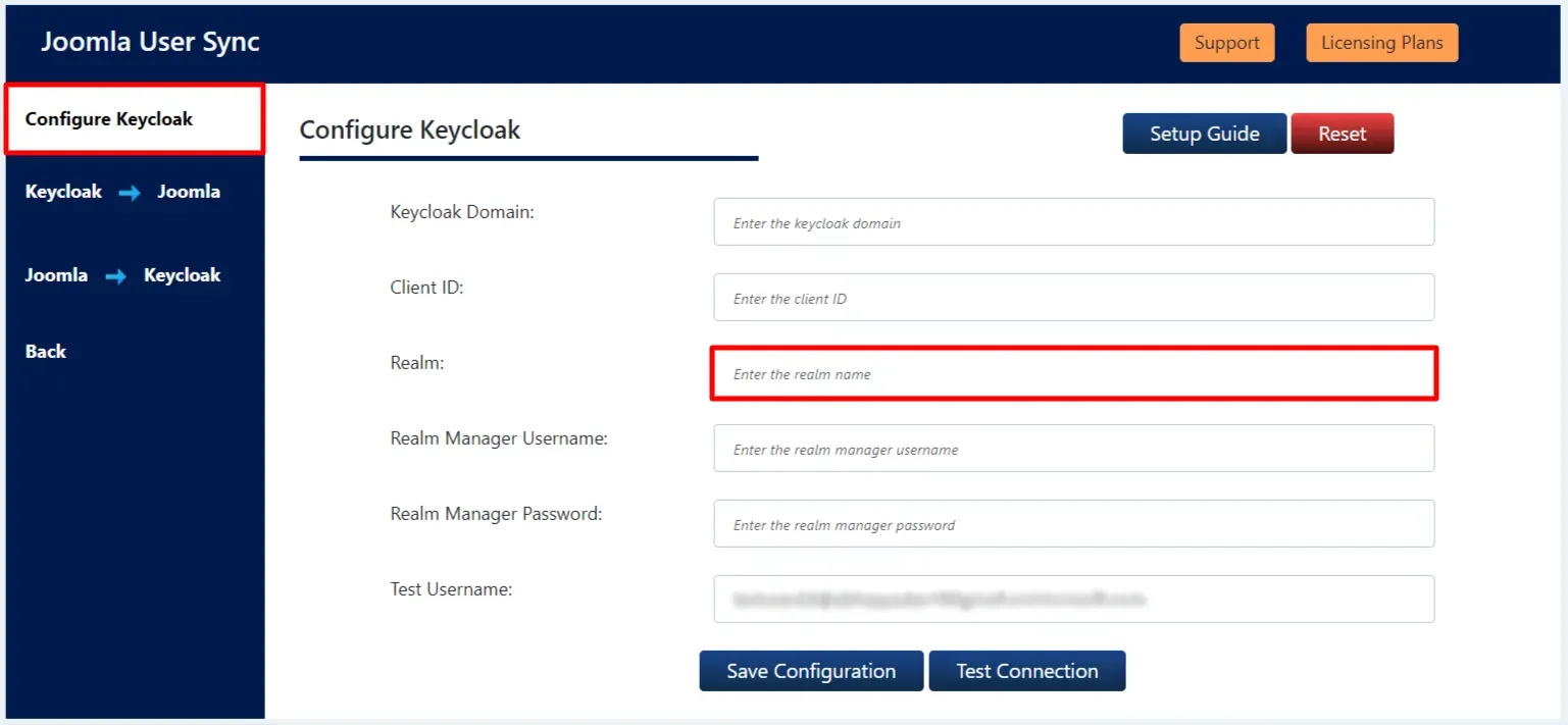 Configurar el complemento de sincronización de usuarios de Keycloak