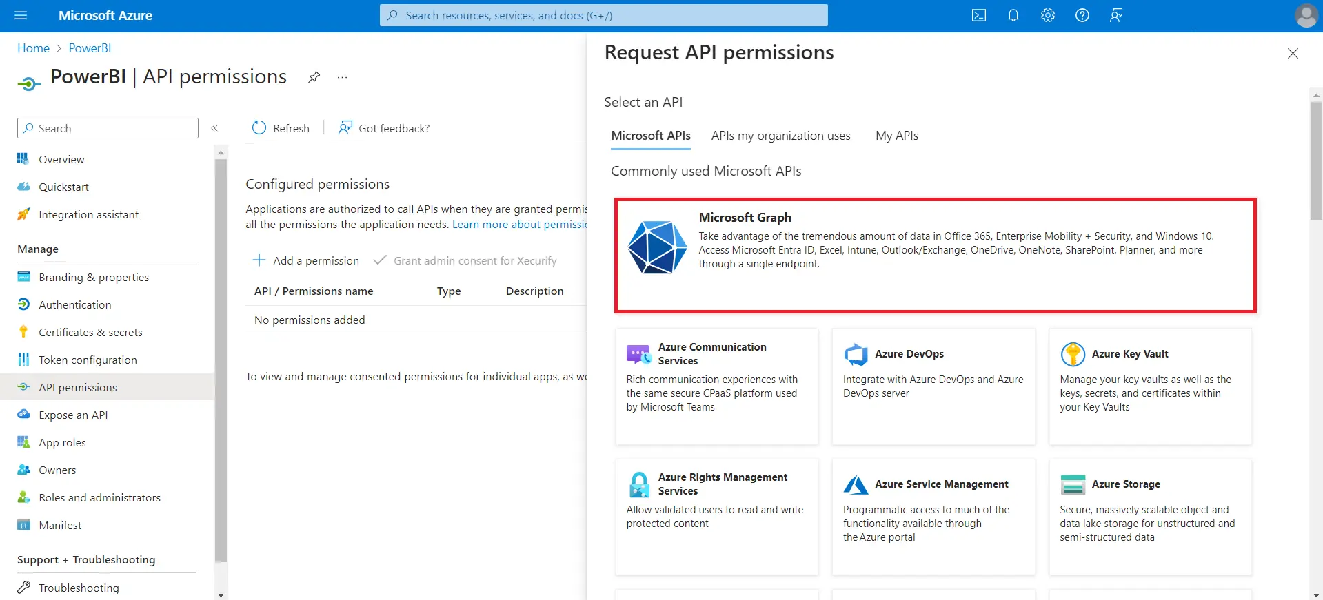 WP PowerBI Embed with row level security |  Add a permission