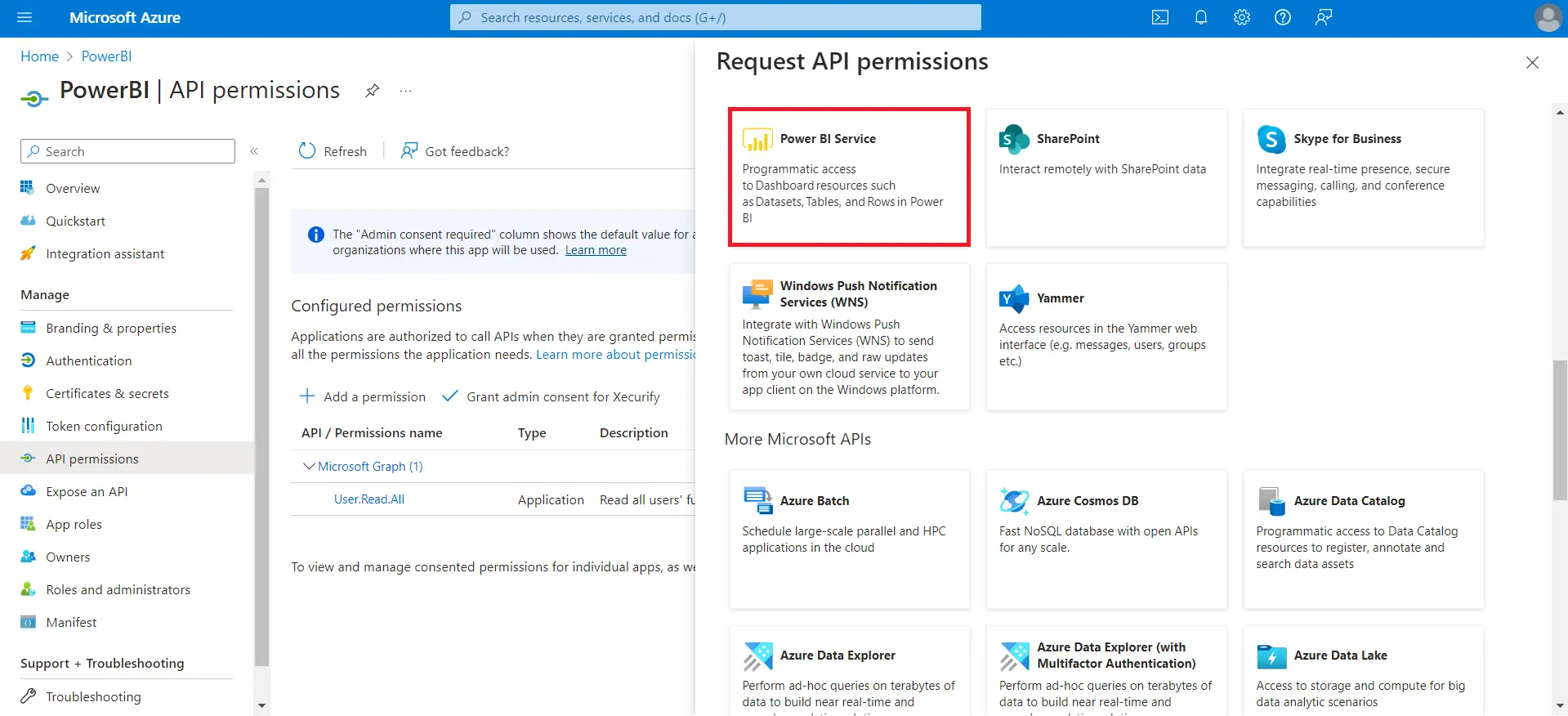 WP PowerBI Embed with row level security |  Select permission