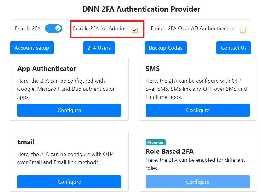 DotNetNuke Two Factor Authentication (2FA) for OTP over SMS | DotNetNuke 2FA | DNN 2FA - Add DNN Two Factor Authentication (2FA) module
