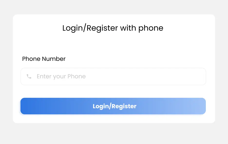 Registration and login with phone