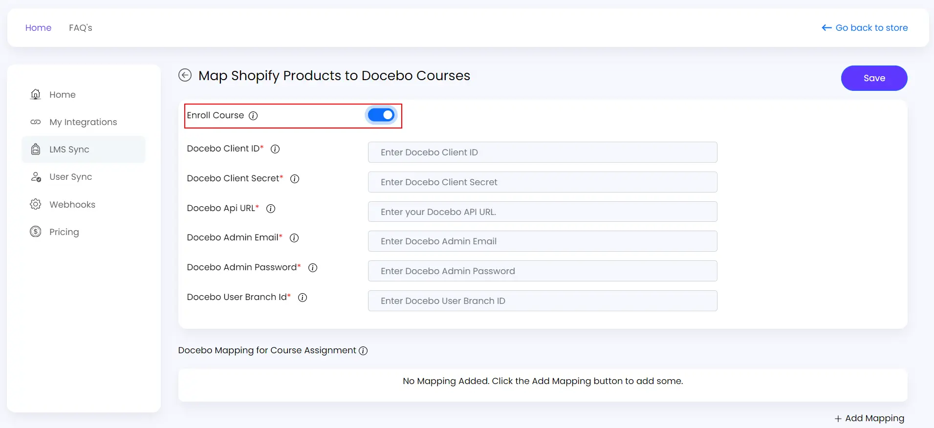 Shopify Docebo Integration Guide - Connect Shopify with Docebo - Enable Course Enroll 