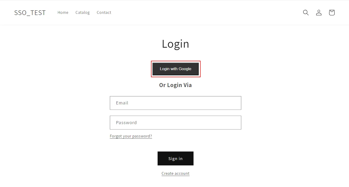 Shopify SSO - Test SSO Connection