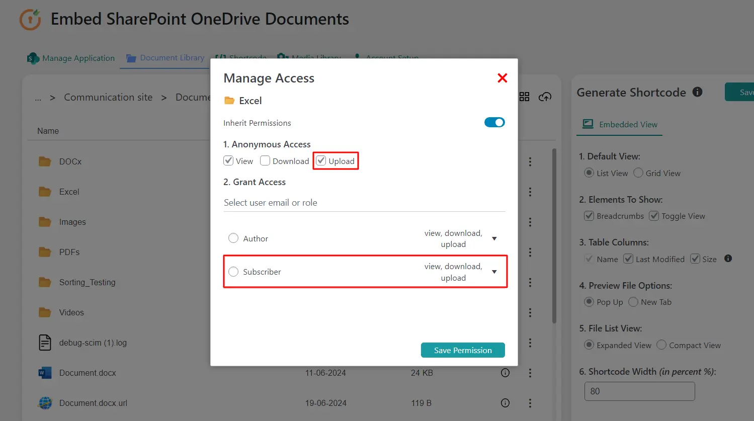 Grant Access to User group