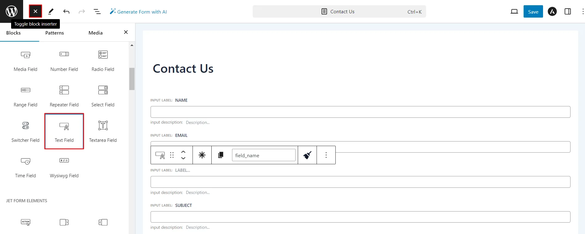 Crocoblock JetFormBuilder OTP Verification - Select text field