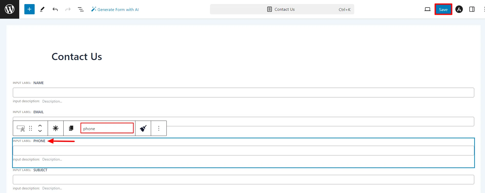 Crocoblock JetFormBuilder OTP Verification - click save button