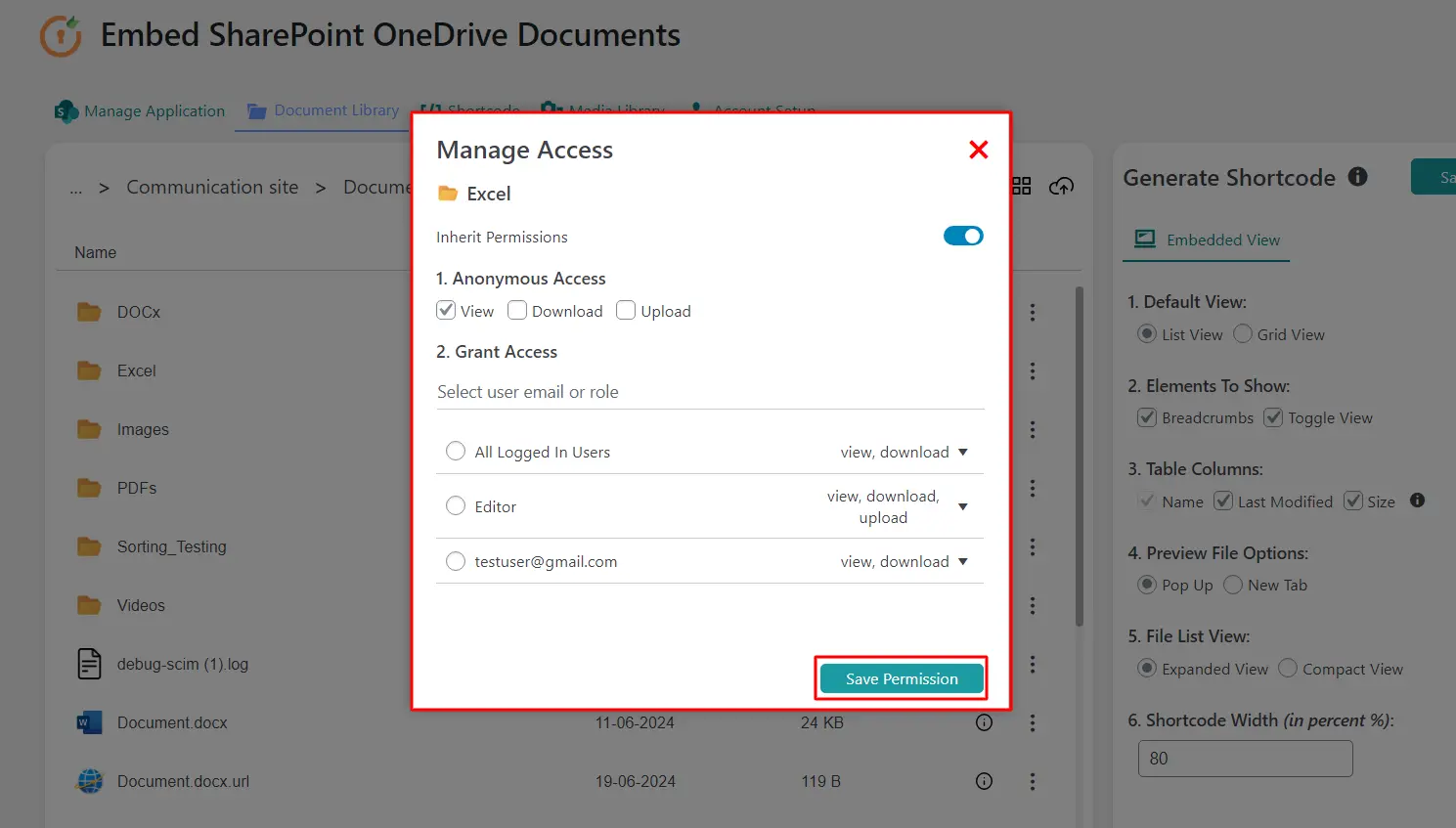 Manage user group access