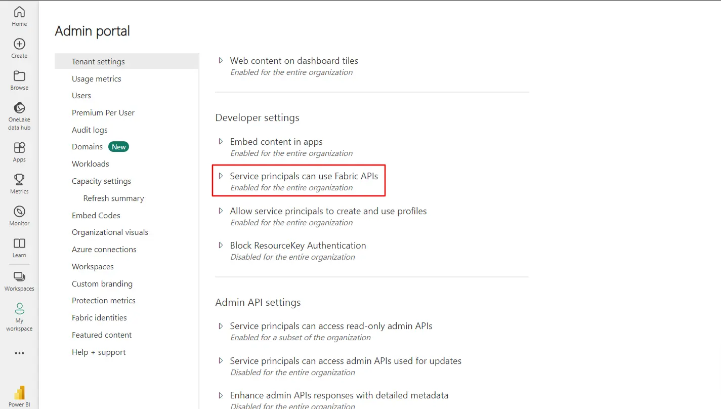 WP PowerBI Embed with row level security | click on Sevice principal