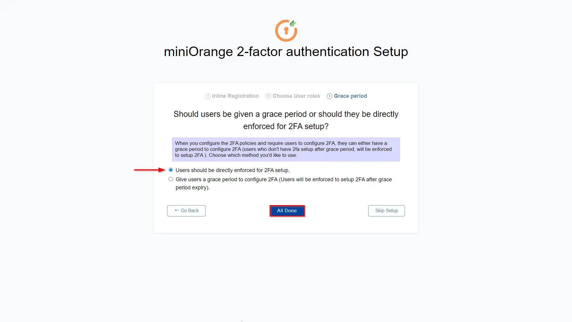 setup google authenticator - enfore 2fa for users