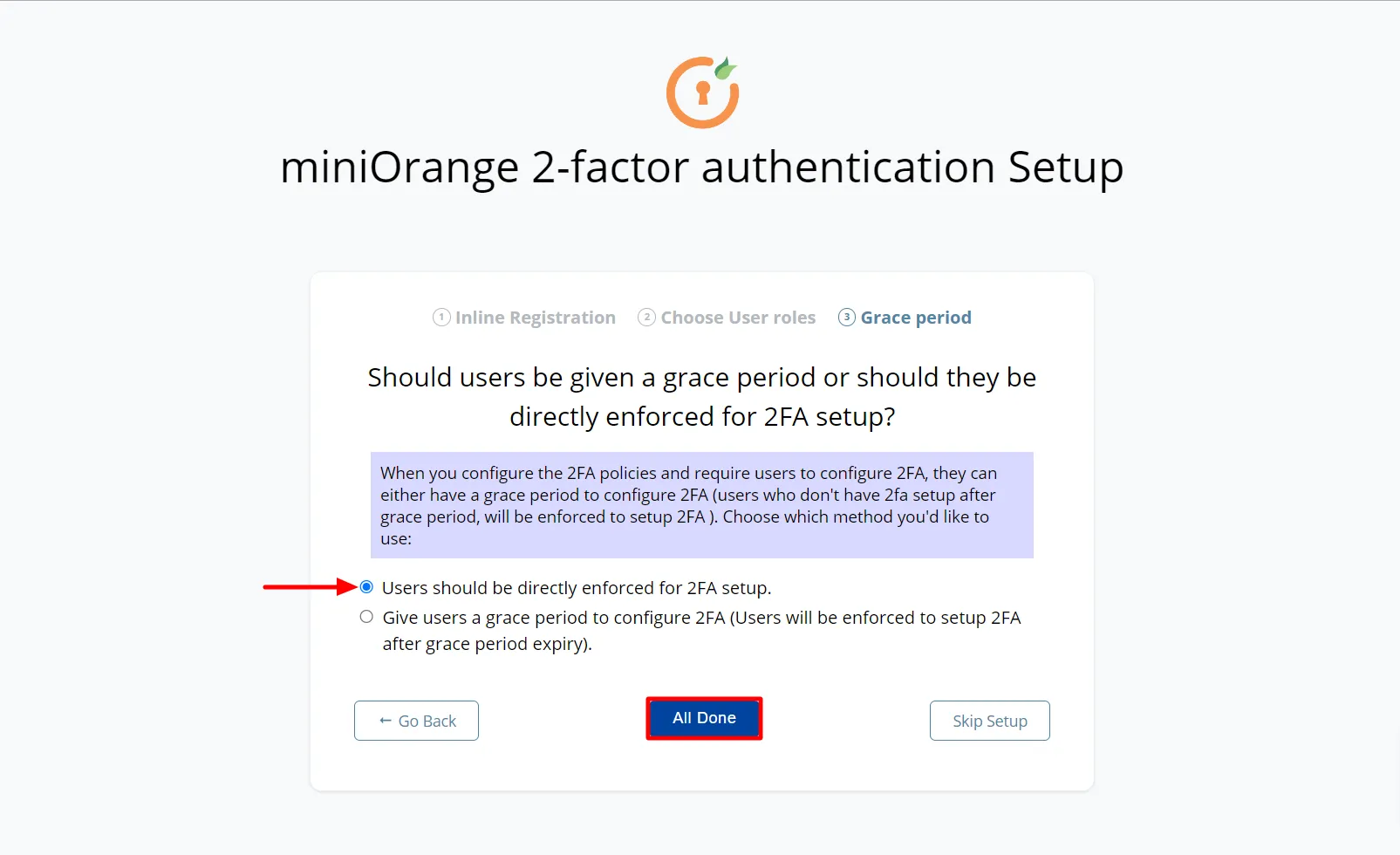 Duo Authentication - enfore 2fa for users