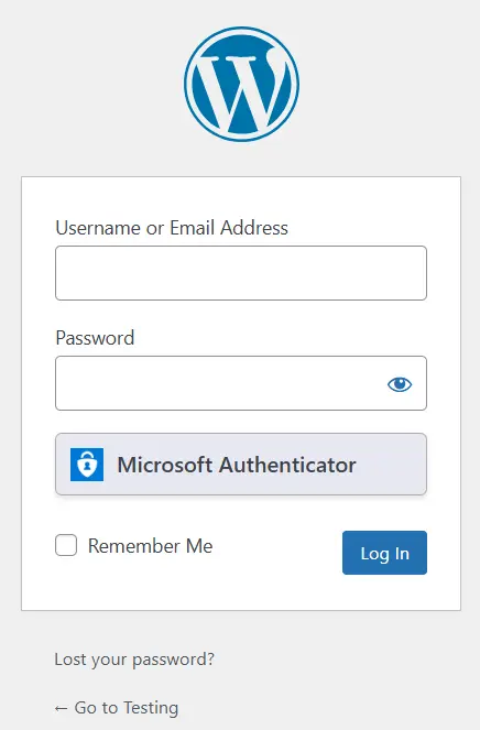 setup microsoft digital identity using microsoft authenticator- login button