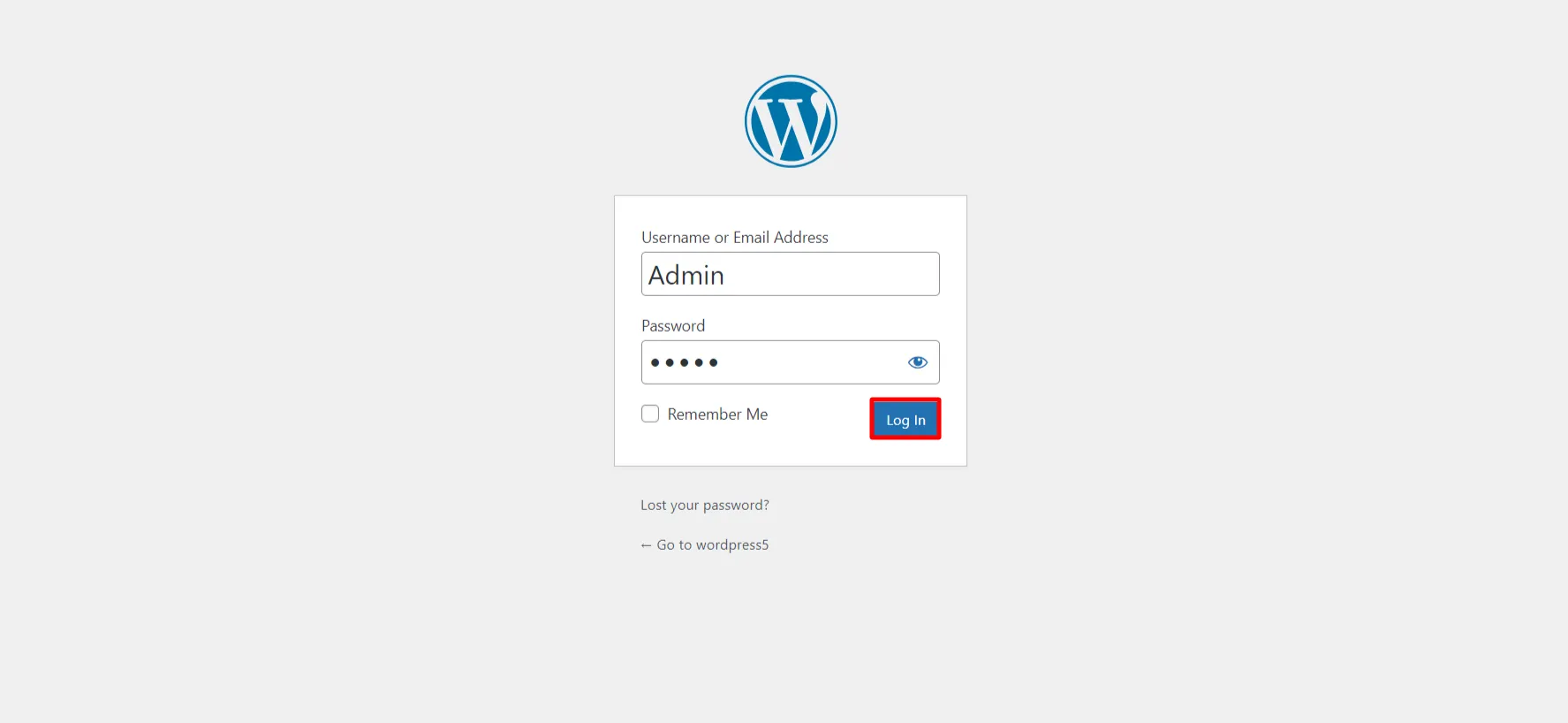 WordPress 2FA SMS OTP Verification - enter username and password and login