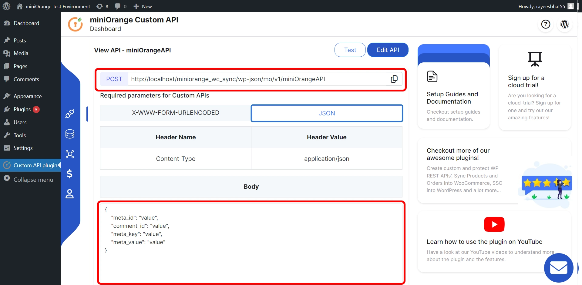 Custom REST API create API with GET, PUT, POST and DELETE method