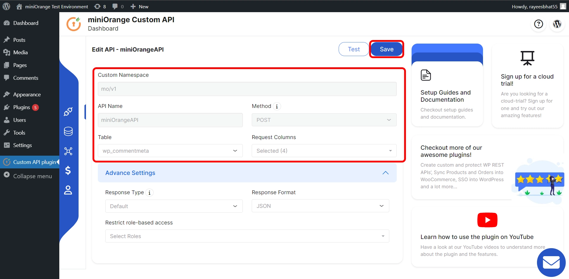 Custom REST API create API with GET, PUT, POST and DELETE method