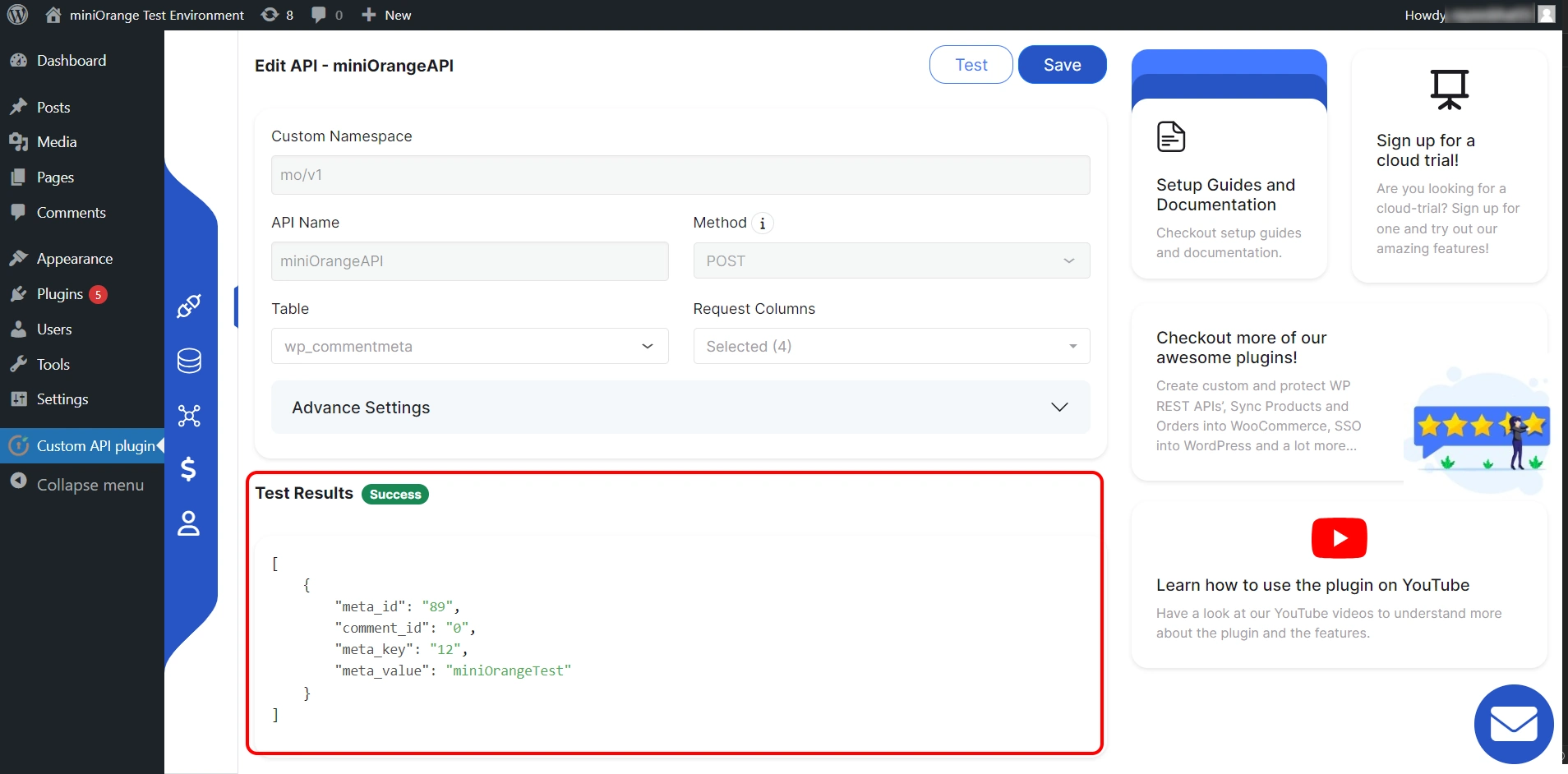 Custom REST API create API with GET, PUT, POST and DELETE method