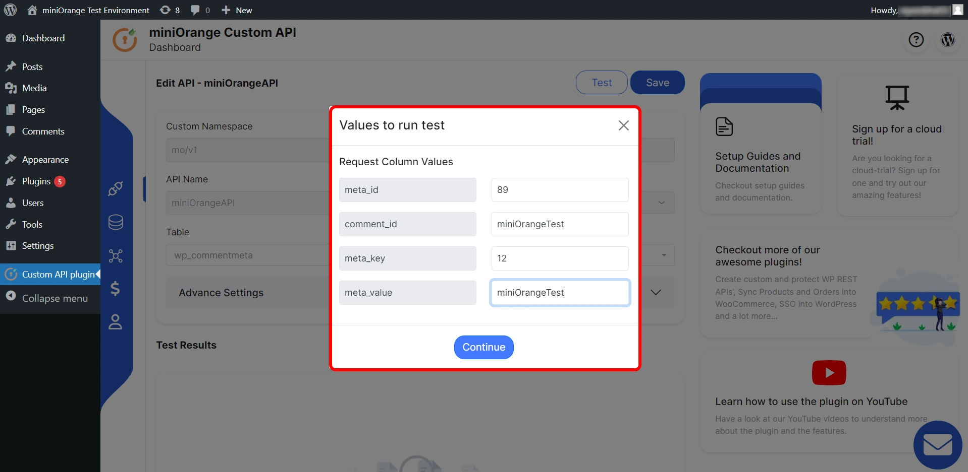 Custom REST API create API with GET, PUT, POST and DELETE method