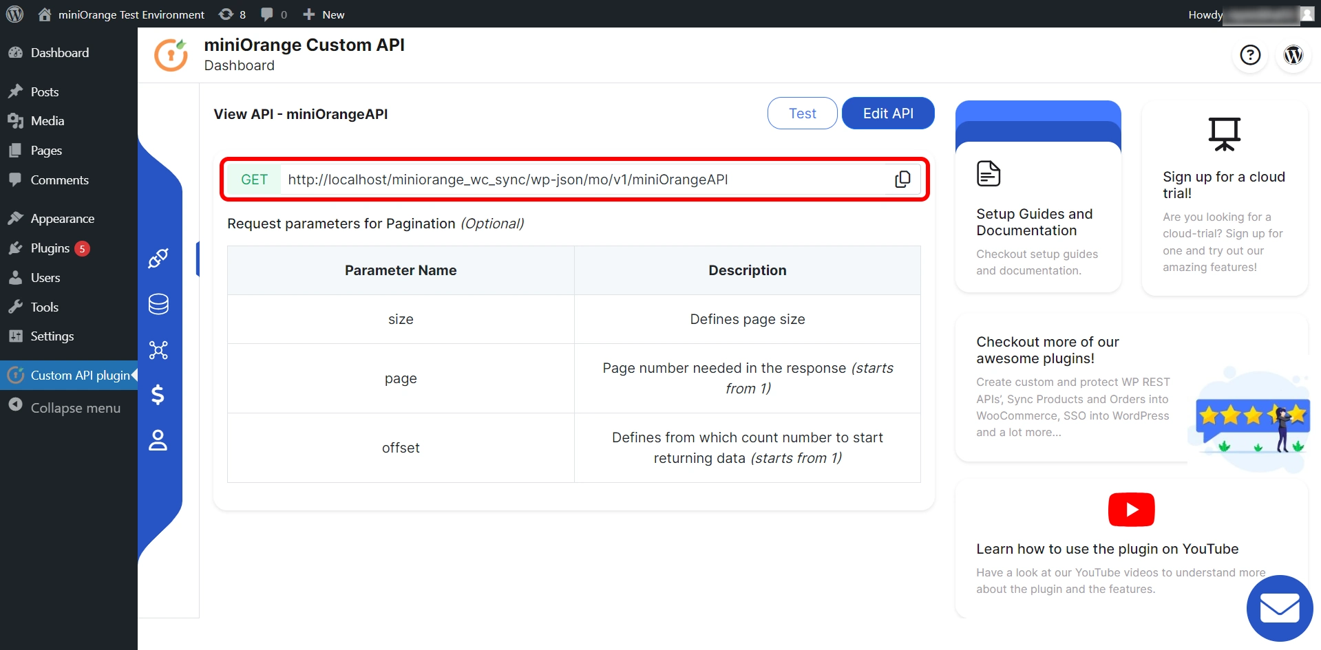 Custom REST API create API with GET, PUT, POST and DELETE method