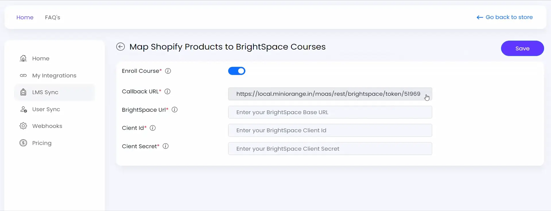 Shopify Brightspace Integration Guide - Connect Shopify with Brightspace - Enable Course Enroll 