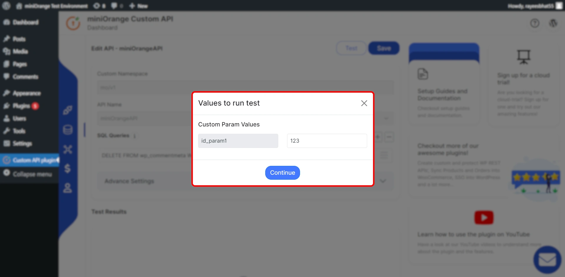 WordPress custom SQL query-Delete method