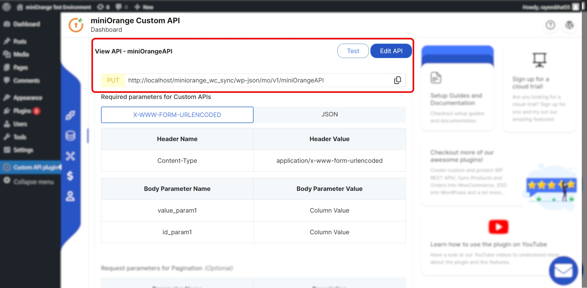 WordPress custom SQL query-put method